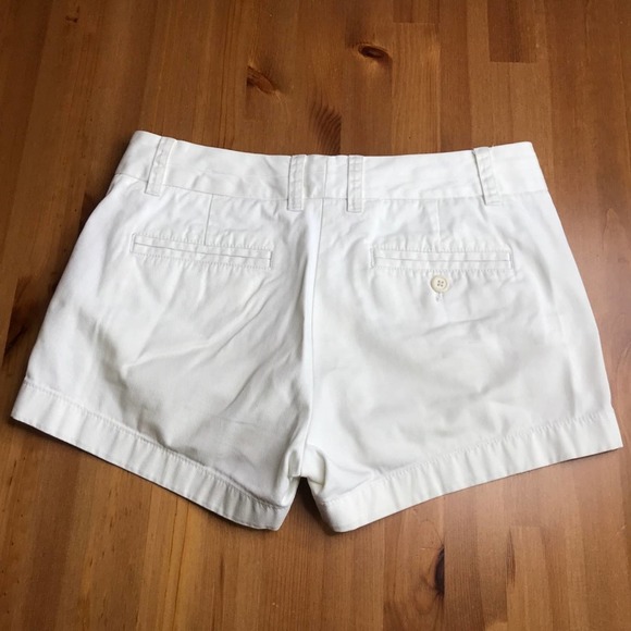 J. CREW White Chinos Flat Front Shorts size 0 - Picture 2 of 5